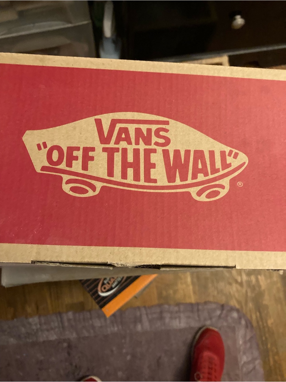 Vans Red 'Off The Wall' Skate Logo Wall Art